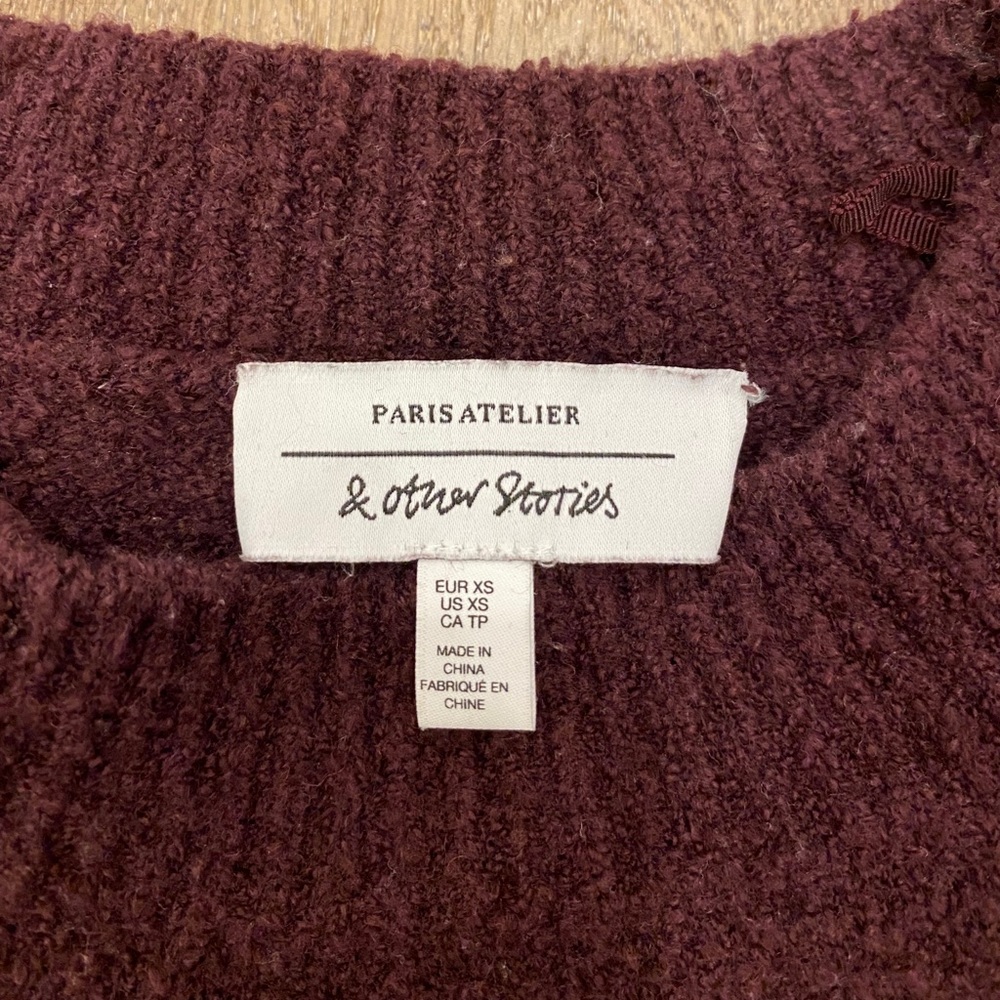 & Other Stories Burgundy Sweater